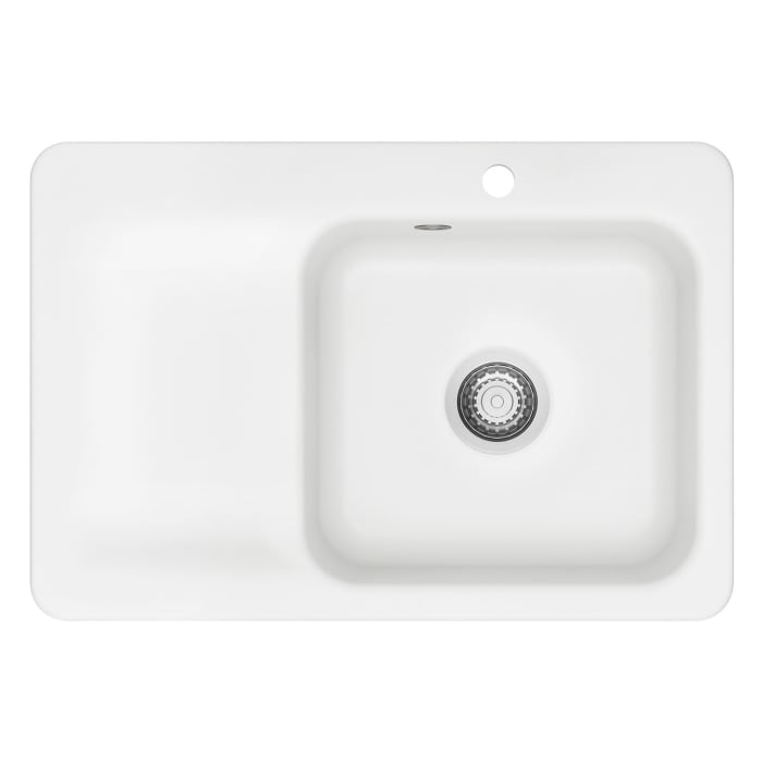 Systemceram Keradomo Juna 75 Einbauspüle rechts mit Handbetätigung