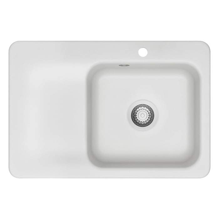 Systemceram Keradomo Juna 75 Einbauspüle rechts mit Handbetätigung