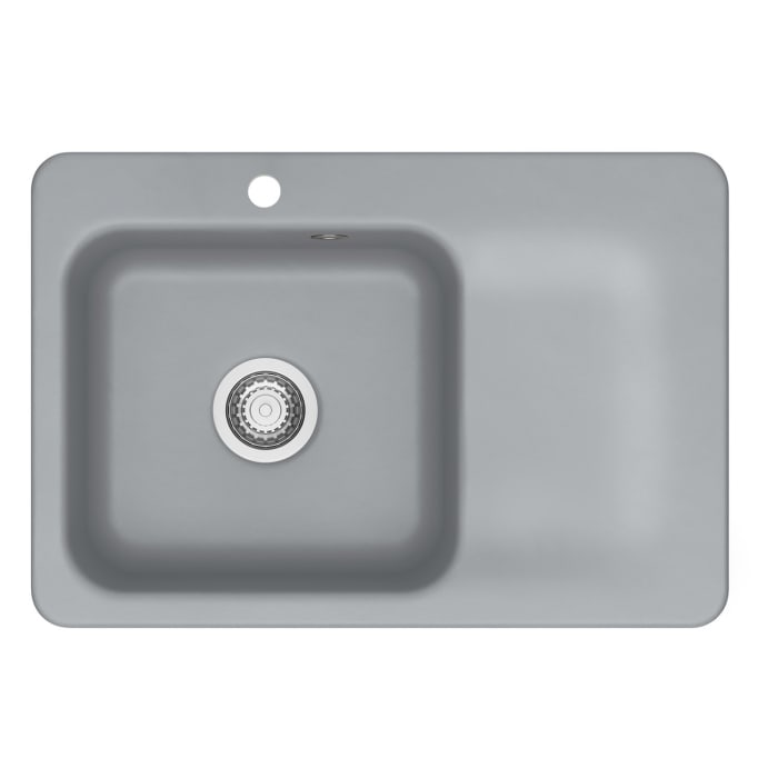 Systemceram Keradomo Juna 75 Einbauspüle links mit Excenterbetätigung