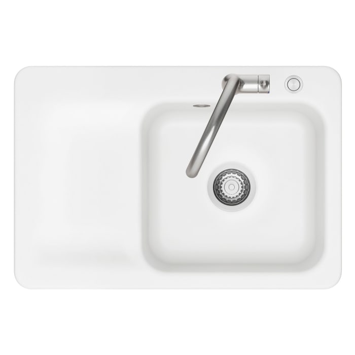 Systemceram Keradomo Juna 75 Einbauspüle rechts mit Handbetätigung