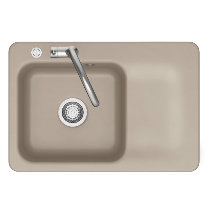 Systemceram Keradomo Juna 75 Einbauspüle links mit Handbetätigung