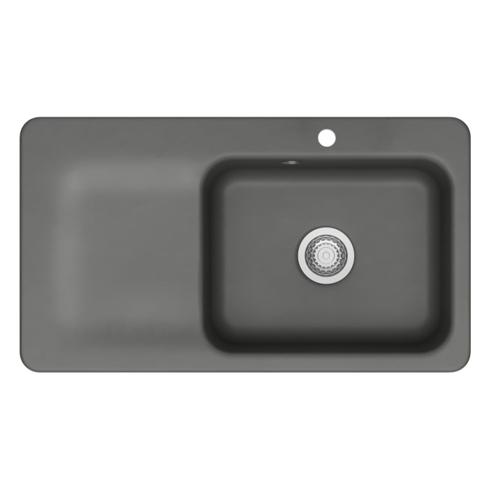 Systemceram Keradomo Juna 90 Einbauspüle rechts mit Handbetätigung