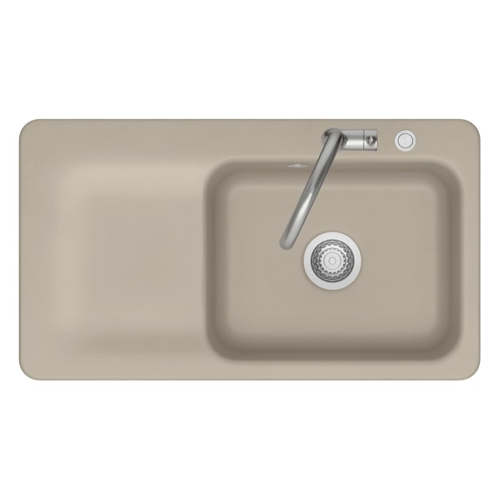 Systemceram Keradomo Juna 90 Einbauspüle rechts mit Handbetätigung