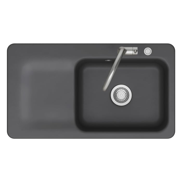 Systemceram Keradomo Juna 90 Einbauspüle rechts mit Handbetätigung