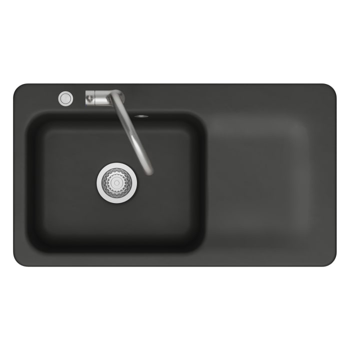 Systemceram Keradomo Juna 90 Einbauspüle links mit Handbetätigung