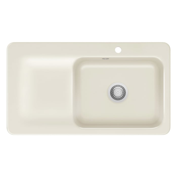 Systemceram Keradomo Juna 90 F Einbauspüle rechts für flächenbündigen Einbau mit Excenterbetätigung