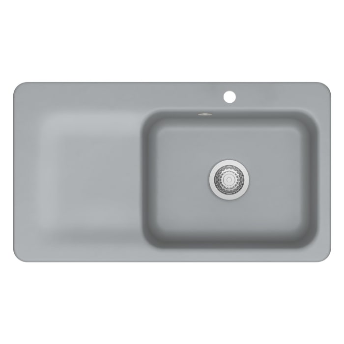 Systemceram Keradomo Juna 90 F Einbauspüle rechts für flächenbündigen Einbau mit Excenterbetätigung