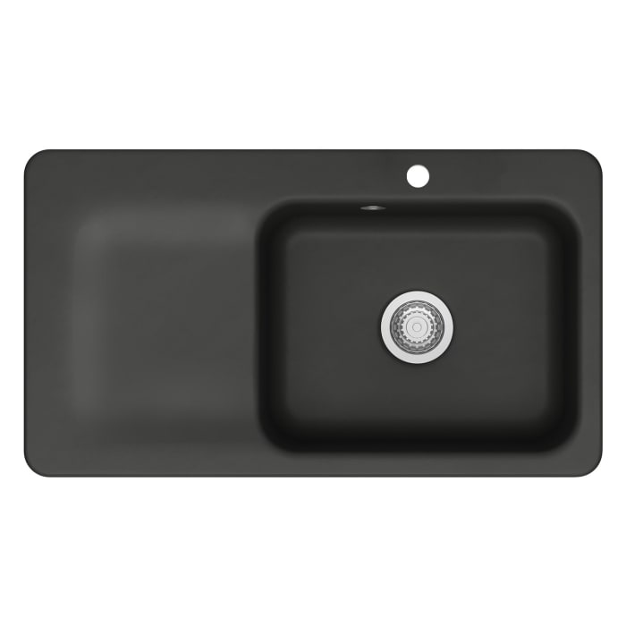 Systemceram Keradomo Juna 90 F Einbauspüle rechts für flächenbündigen Einbau mit Excenterbetätigung