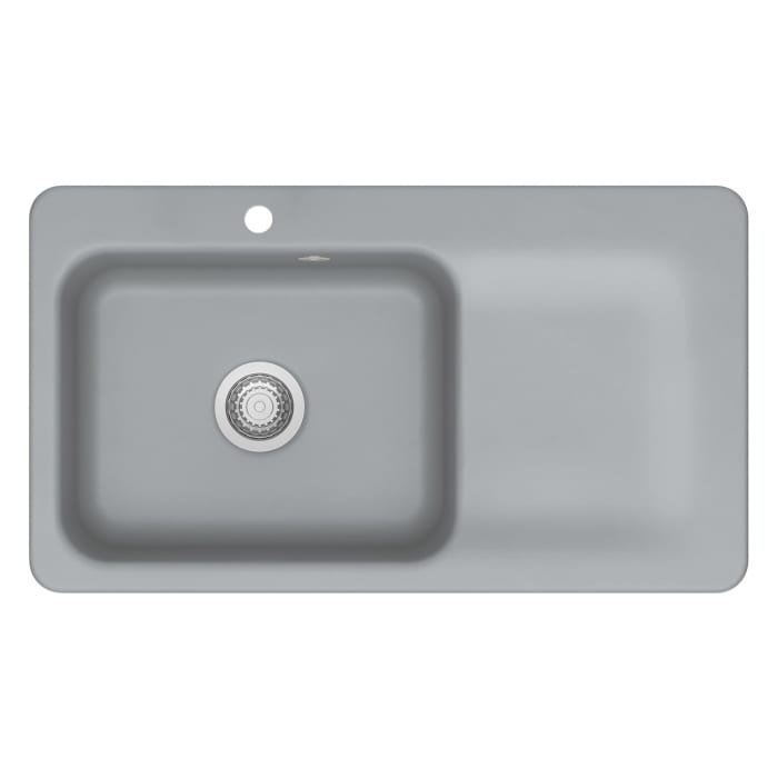 Systemceram Keradomo Juna 90 F Einbauspüle links für flächenbündigen Einbau mit Excenterbetätigung