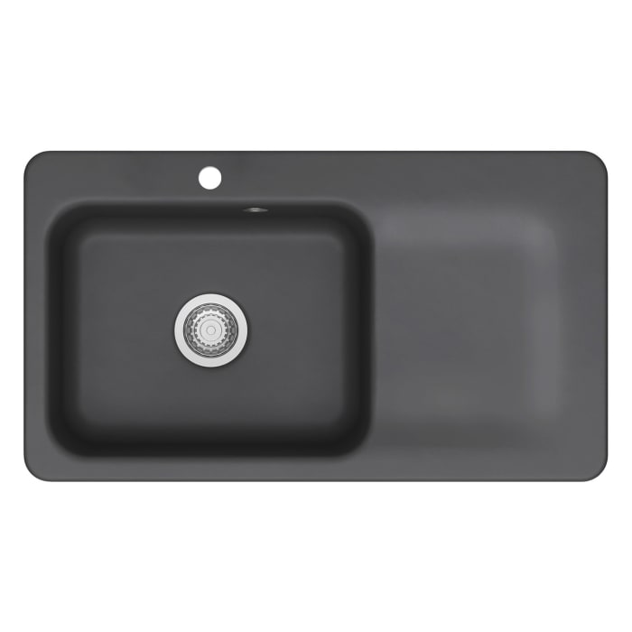 Systemceram Keradomo Juna 90 F Einbauspüle links für flächenbündigen Einbau mit Excenterbetätigung