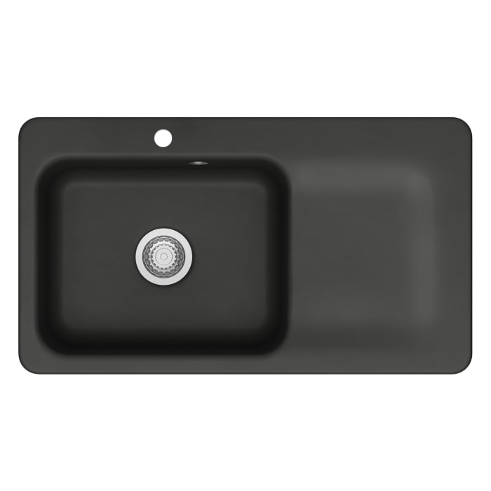 Systemceram Keradomo Juna 90 F Einbauspüle links für flächenbündigen Einbau mit Excenterbetätigung