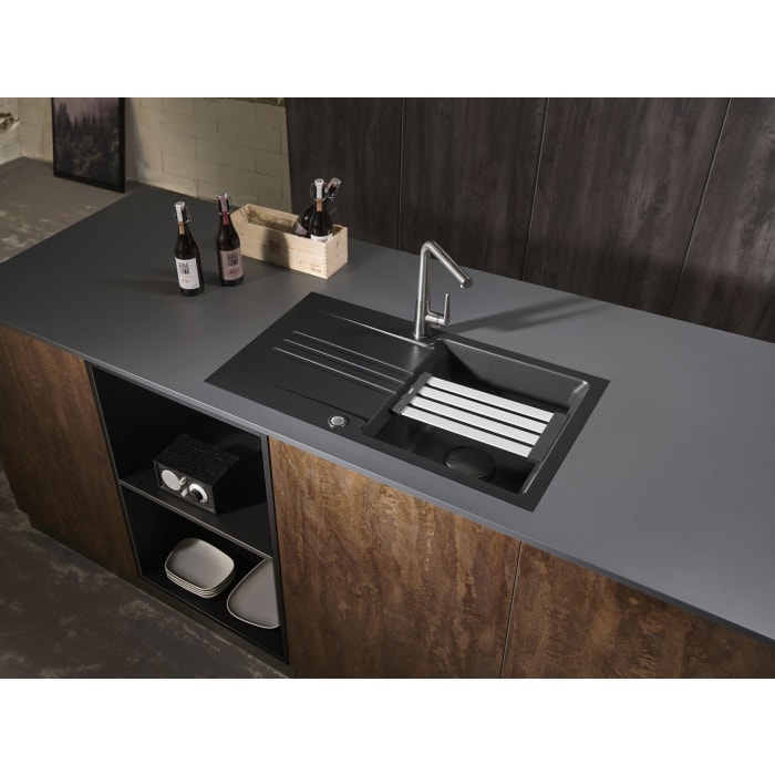 Systemceram Keradomo Kara 85 F Spüle für flächenbündigen Einbau mit Handbetätigung