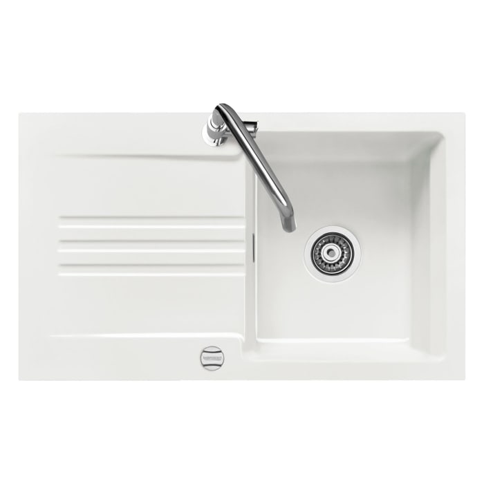 Systemceram Keradomo Kara 85 F Spüle für flächenbündigen Einbau mit Excenterbetätigung