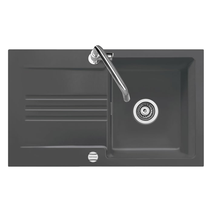 Systemceram Keradomo Kara 85 F Spüle für flächenbündigen Einbau mit Excenterbetätigung