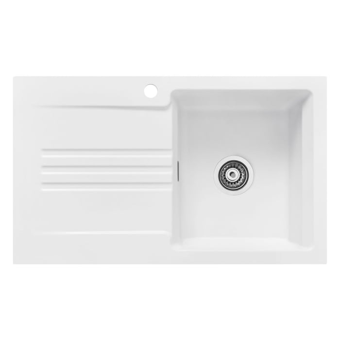 Systemceram Keradomo Kara 85 F Spüle für flächenbündigen Einbau mit Handbetätigung