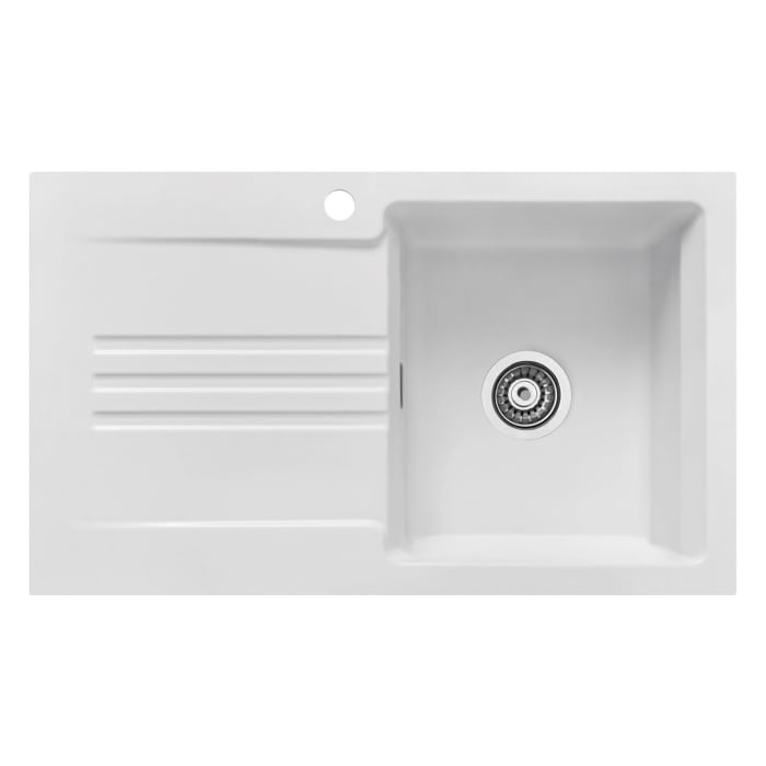 Systemceram Keradomo Kara 85 F Spüle für flächenbündigen Einbau mit Handbetätigung