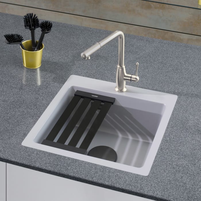 Systemceram Keradomo Kara 51 F Spüle für flächenbündigen Einbau mit Handbetätigung