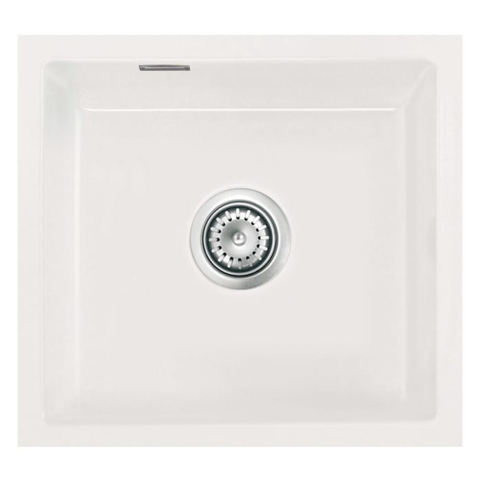 Systemceram Keradomo Mera 51 F/o Spüle für flächenbündigen Einbau mit Handbetätigung, ohne Hahnlochbohrung