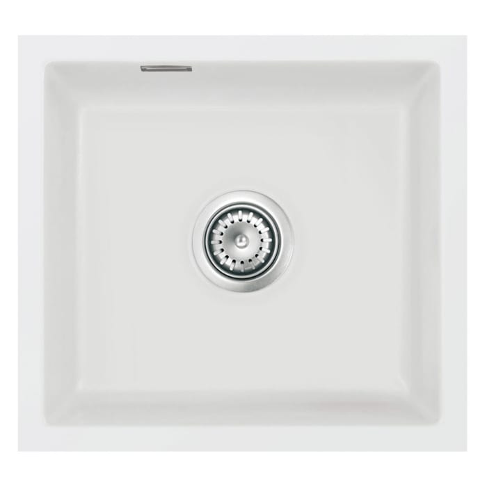 Systemceram Keradomo Mera 51 F/o Spüle für flächenbündigen Einbau mit Handbetätigung, ohne Hahnlochbohrung