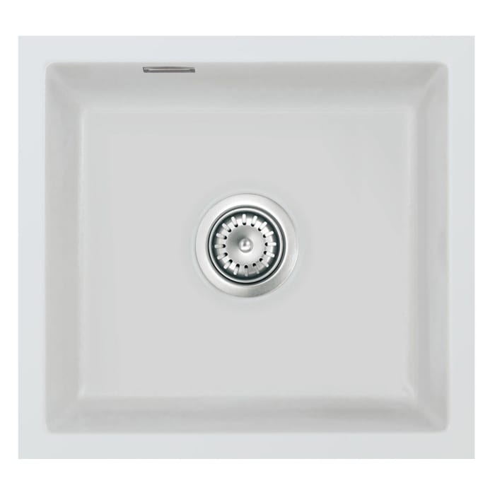 Systemceram Keradomo Mera 51 F/o Spüle für flächenbündigen Einbau mit Handbetätigung, ohne Hahnlochbohrung