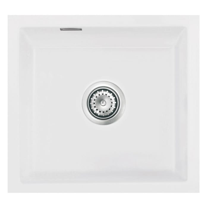 Systemceram Keradomo Mera 51 F/o Spüle für flächenbündigen Einbau mit Excenterbetätigung, ohne Hahnlochbohrung