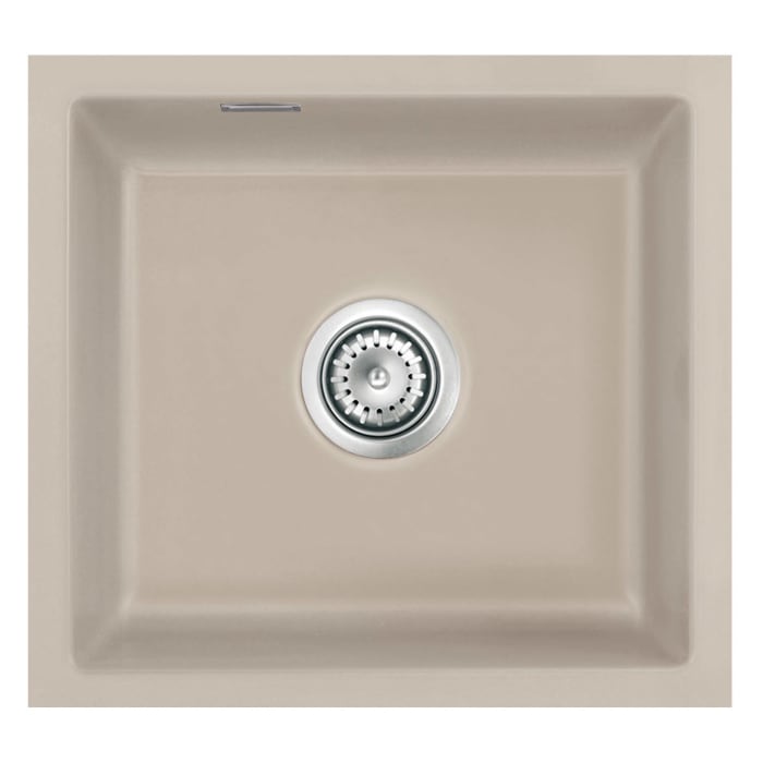 Systemceram Keradomo Mera 51 F/o Spüle für flächenbündigen Einbau mit Excenterbetätigung, ohne Hahnlochbohrung