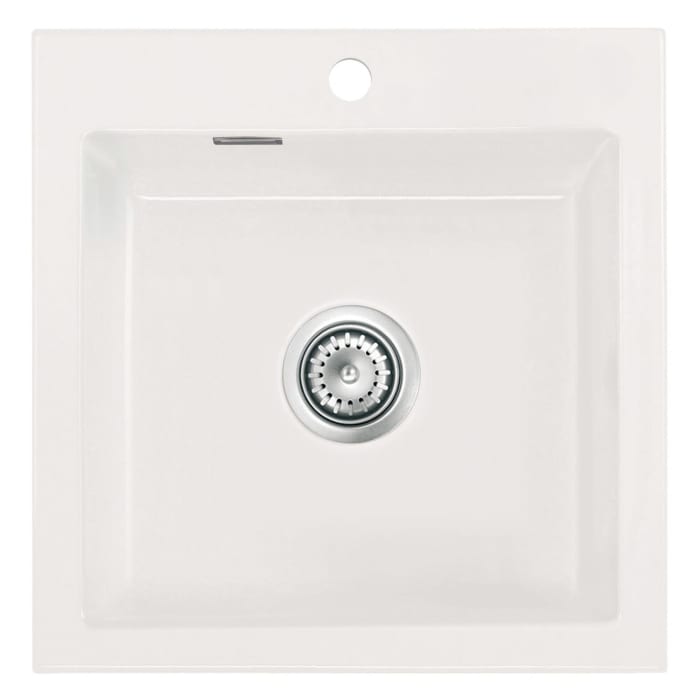 Systemceram Keradomo Mera 51 F Spüle für flächenbündigen Einbau mit Handbetätigung, inkl. Armaturbohrung