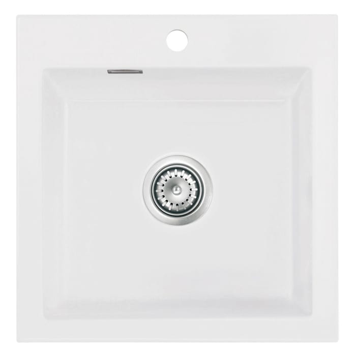 Systemceram Keradomo Mera 51 F Spüle für flächenbündigen Einbau mit Handbetätigung, inkl. Armaturbohrung