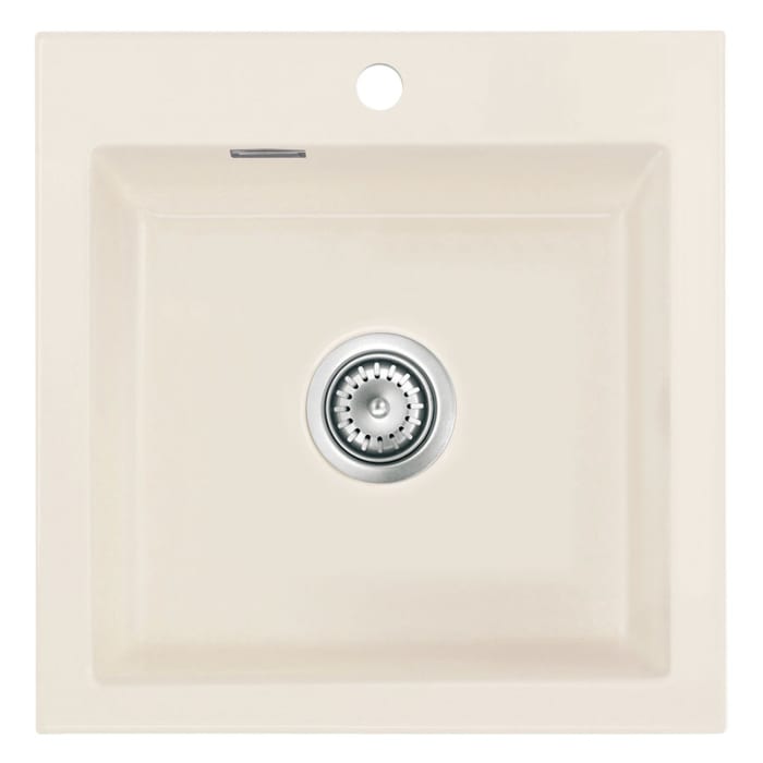 Systemceram Keradomo Mera 51 F Spüle für flächenbündigen Einbau mit Handbetätigung, inkl. Armaturbohrung