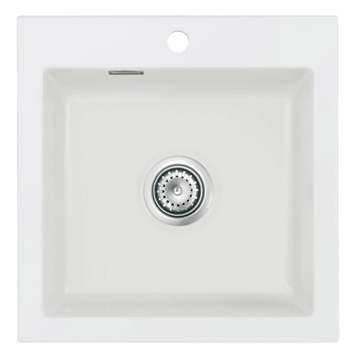 Systemceram Keradomo Mera 51 F Spüle für flächenbündigen Einbau mit Handbetätigung, inkl. Armaturbohrung