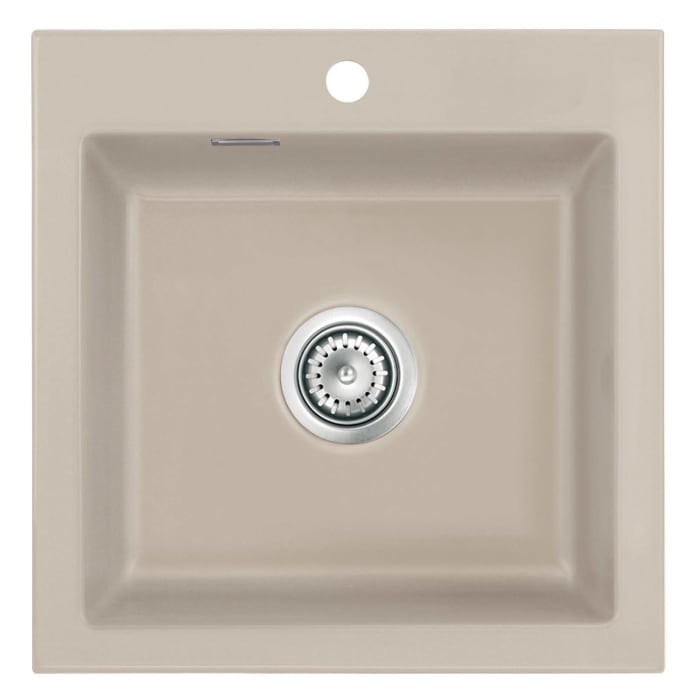 Systemceram Keradomo Mera 51 F Spüle für flächenbündigen Einbau mit Handbetätigung, inkl. Armaturbohrung