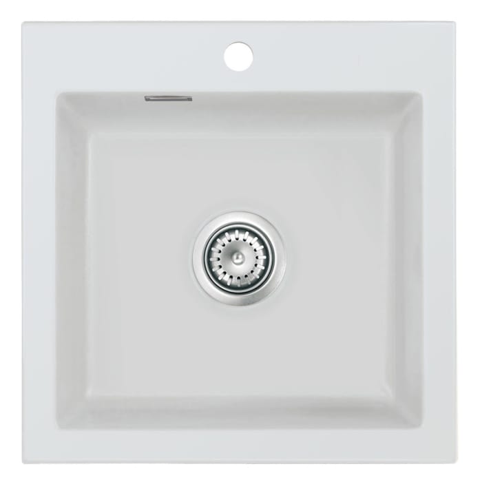 Systemceram Keradomo Mera 51 F Spüle für flächenbündigen Einbau mit Handbetätigung, inkl. Armaturbohrung