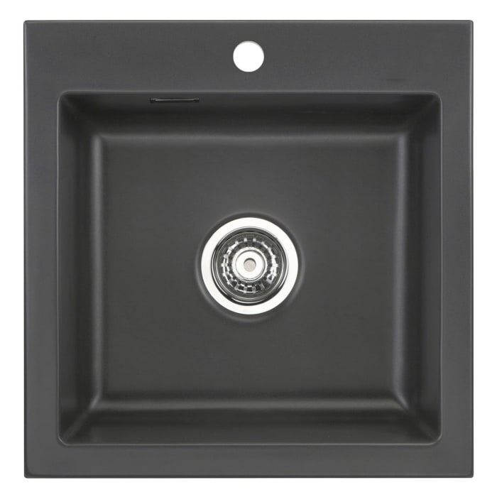 Systemceram Keradomo Mera 51 F Spüle für flächenbündigen Einbau mit Handbetätigung, inkl. Armaturbohrung