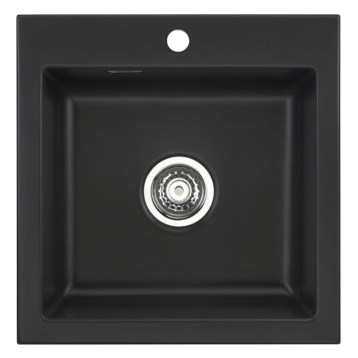 Systemceram Keradomo Mera 51 F Spüle für flächenbündigen Einbau mit Handbetätigung, inkl. Armaturbohrung