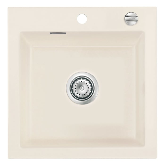 Systemceram Keradomo Mera 51 F Spüle für flächenbündigen Einbau mit Excenterbetätigung, inkl. Armaturbohrung