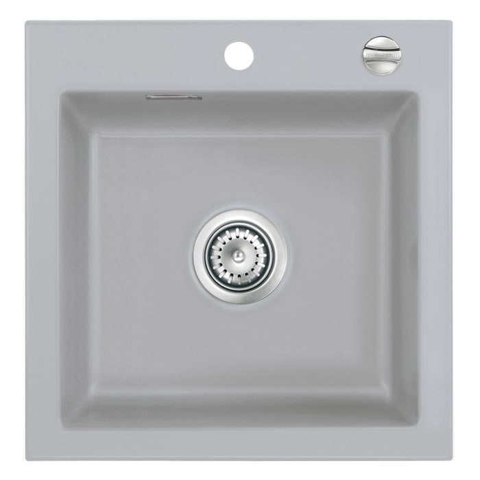 Systemceram Keradomo Mera 51 F Spüle für flächenbündigen Einbau mit Excenterbetätigung, inkl. Armaturbohrung