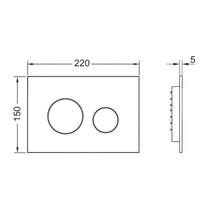 TECE TECEloop WC-Betätigungsplatte für Zweimengentechnik