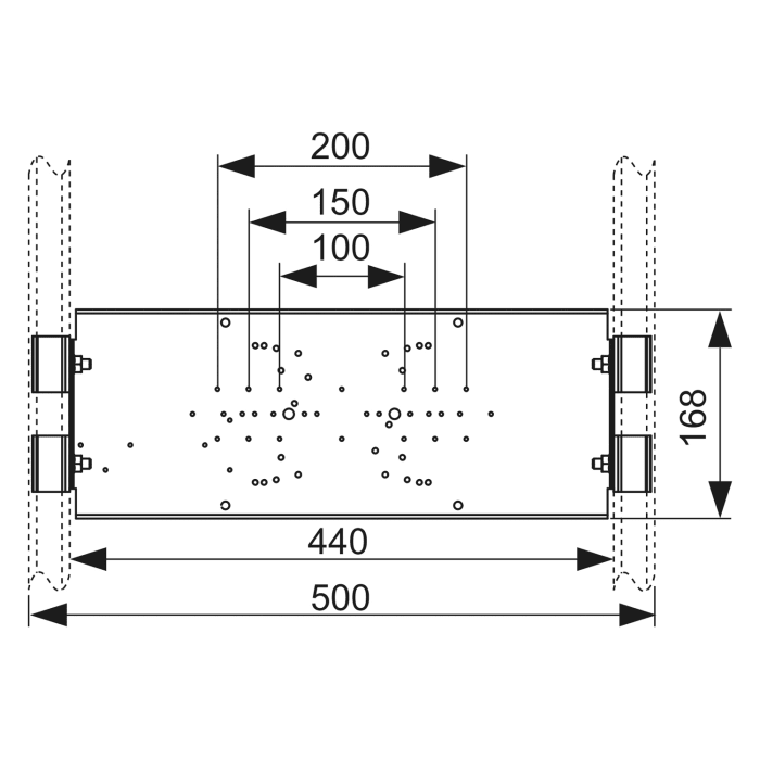 TECE TECEprofil Armaturentraverse für Unterputz- und Aufputz-Armaturen