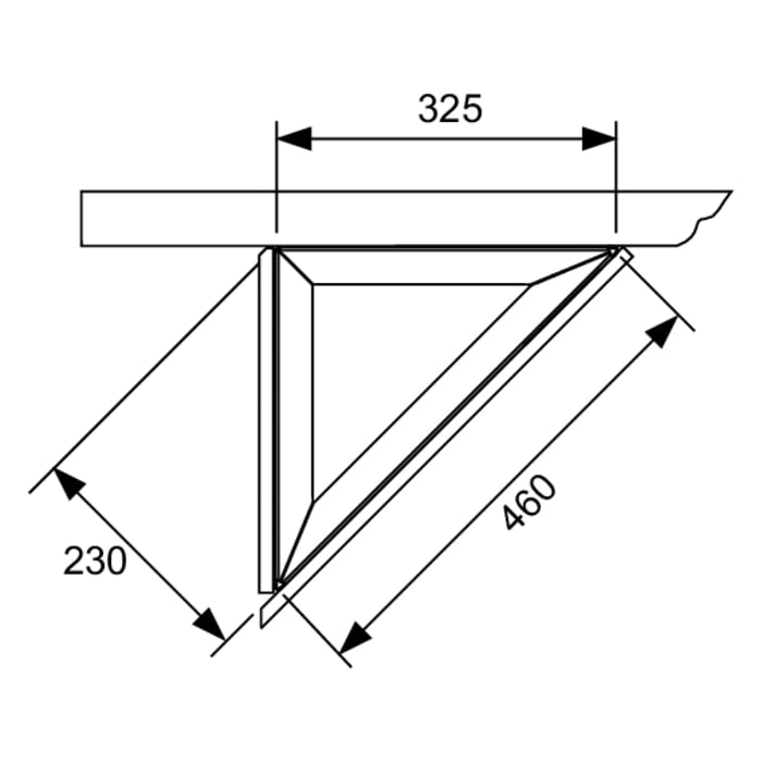 TECE TECEprofil Modulbefestigung 320 für Wand-Eckmontage