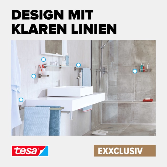 tesa EXXCLUSIV Eck-Duschablage