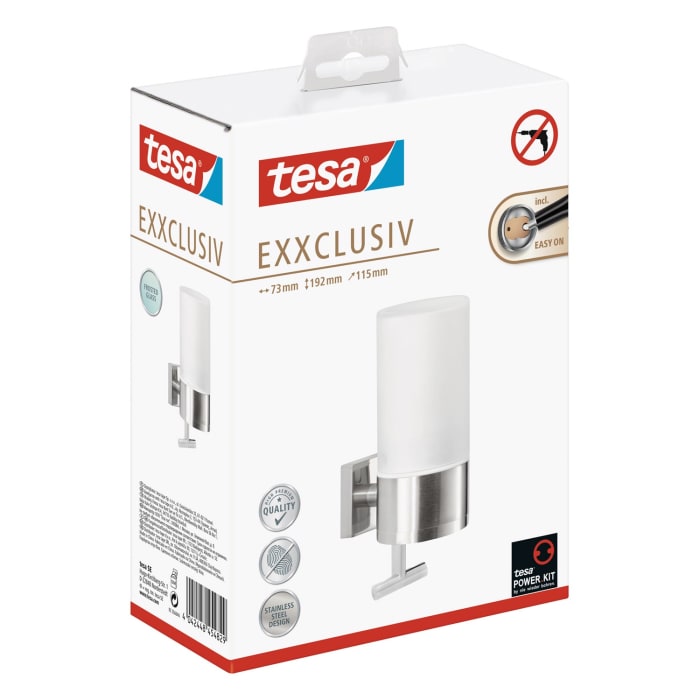 tesa EXXCLUSIV Seifenspender mit Wandhalterung
