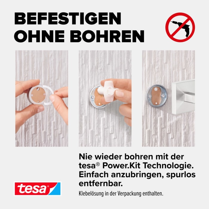 tesa EXXCLUSIV Seifenspender mit Wandhalterung