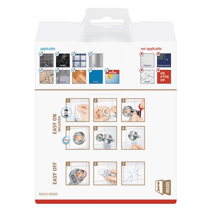 tesa EXXCLUSIV Zahnputzbecher mit Wandhalterung