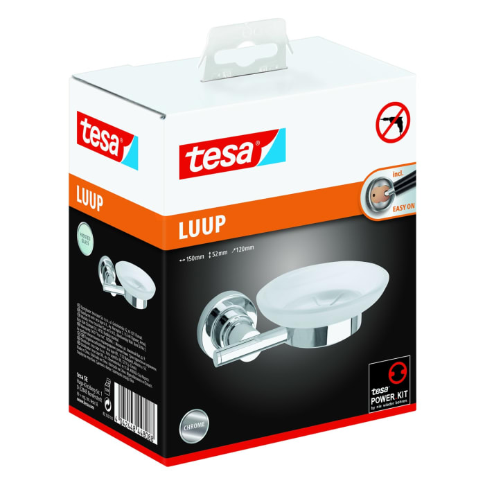 tesa LUUP Seifenschale mit Wandhalterung