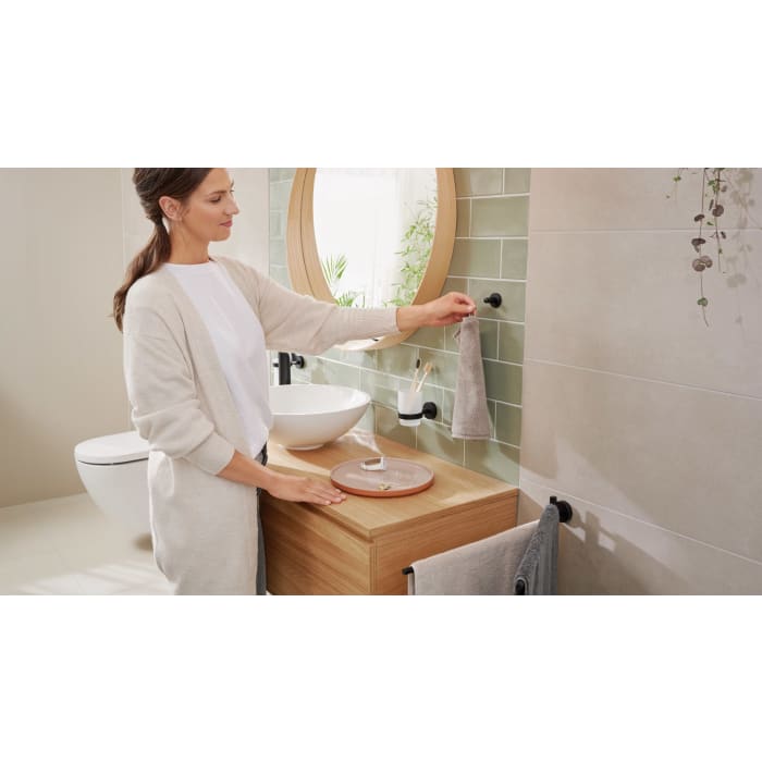 tesa MOON BLACK Handtuchhaken