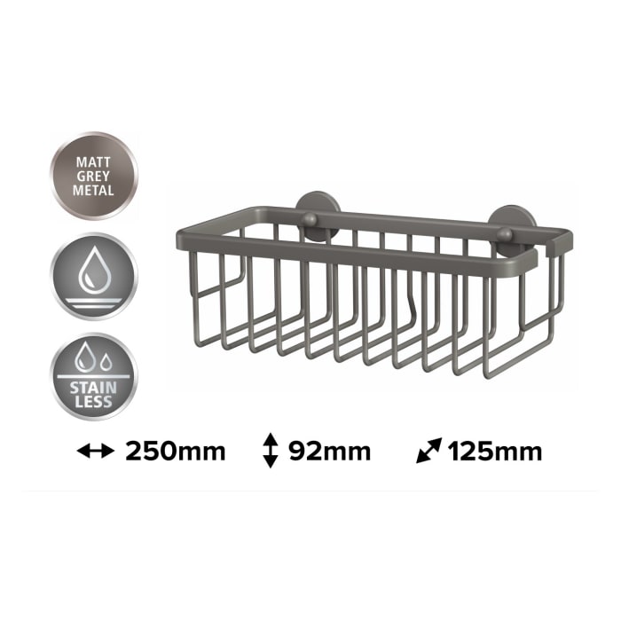 tesa MOON GREY Duschkorb