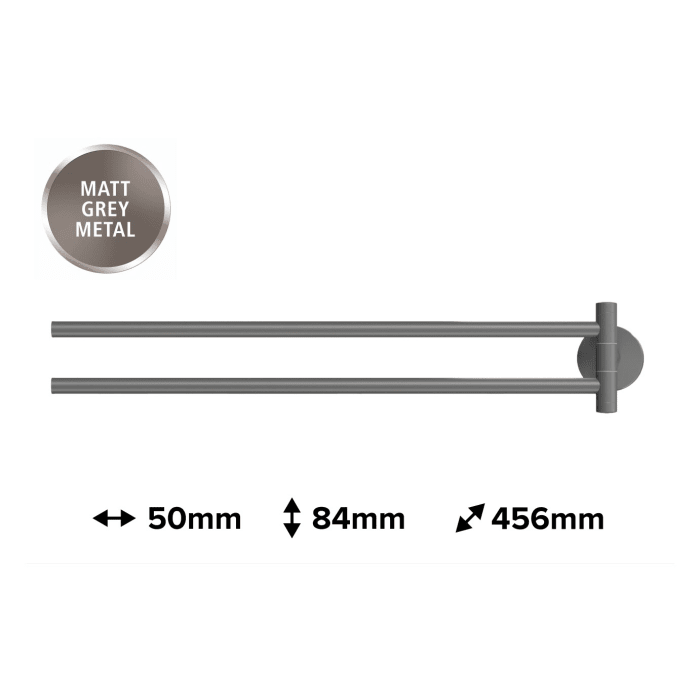 tesa MOON GREY Handtuchhalter zweiarmig, schwenkbar