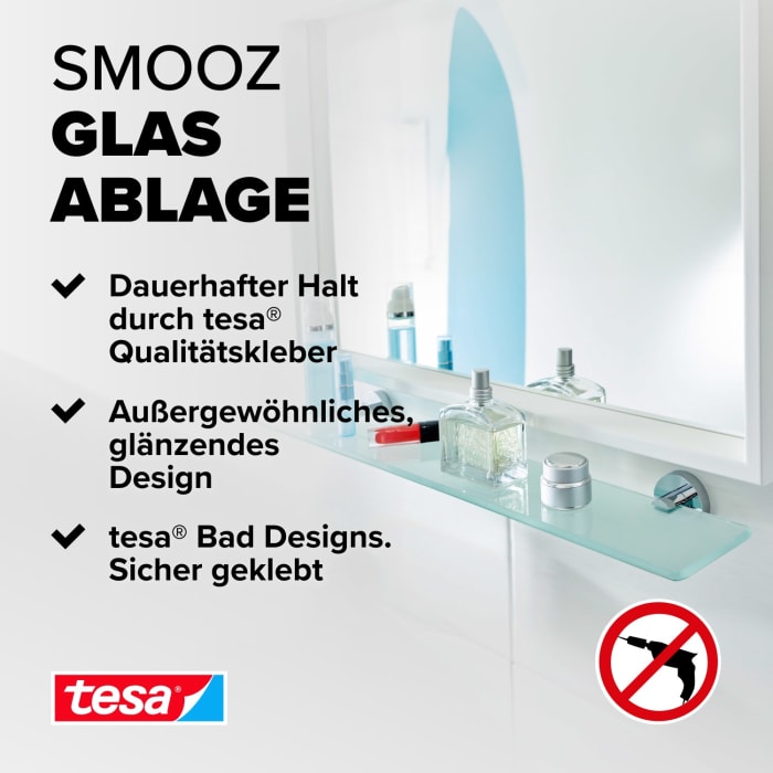 tesa SMOOZ Glasablage 60 cm