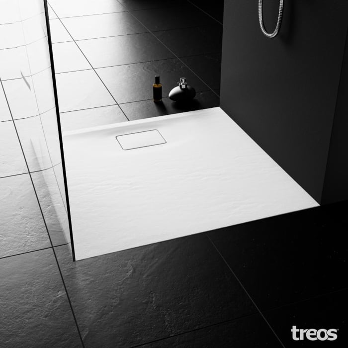 Treos Serie 795 Mineralguss Duschtasse Struktur Oberfläche 100 x 100 cm