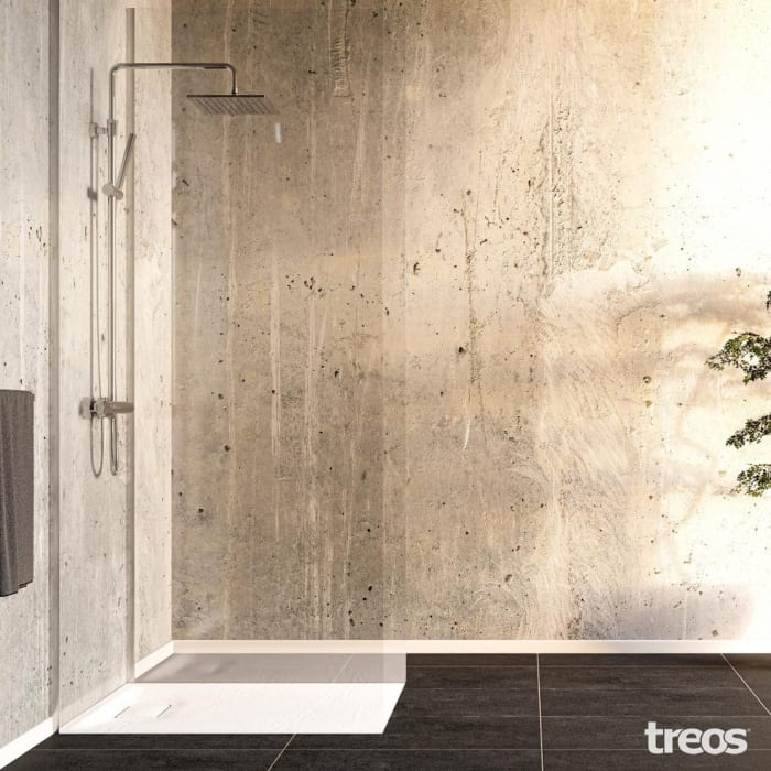 Treos Serie 795 Mineralguss Duschtasse Struktur Oberfläche 80 x 100 cm